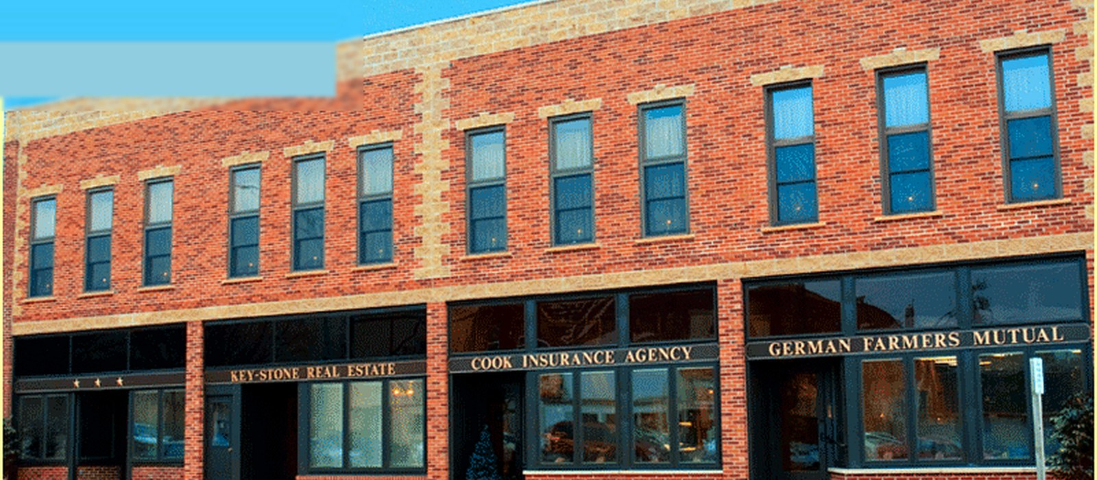 The GFMutual Insurance Association building on Spring Avenue in Waukon, Iowa
